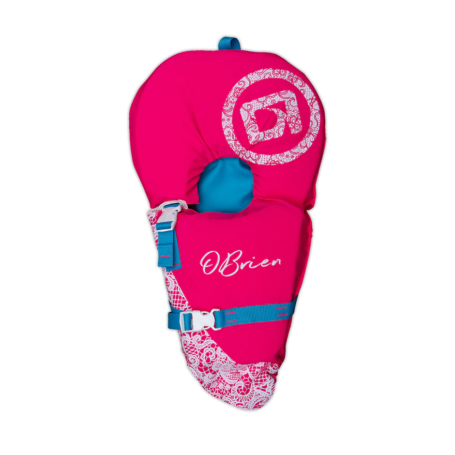 O'Brien Baby Safe Nylon Life Jacket - Pink/Aqua