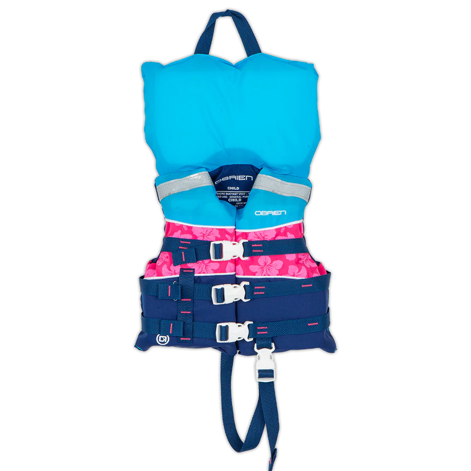 O'Brien Child Nylon Life Jacket w/ Collar - Pink