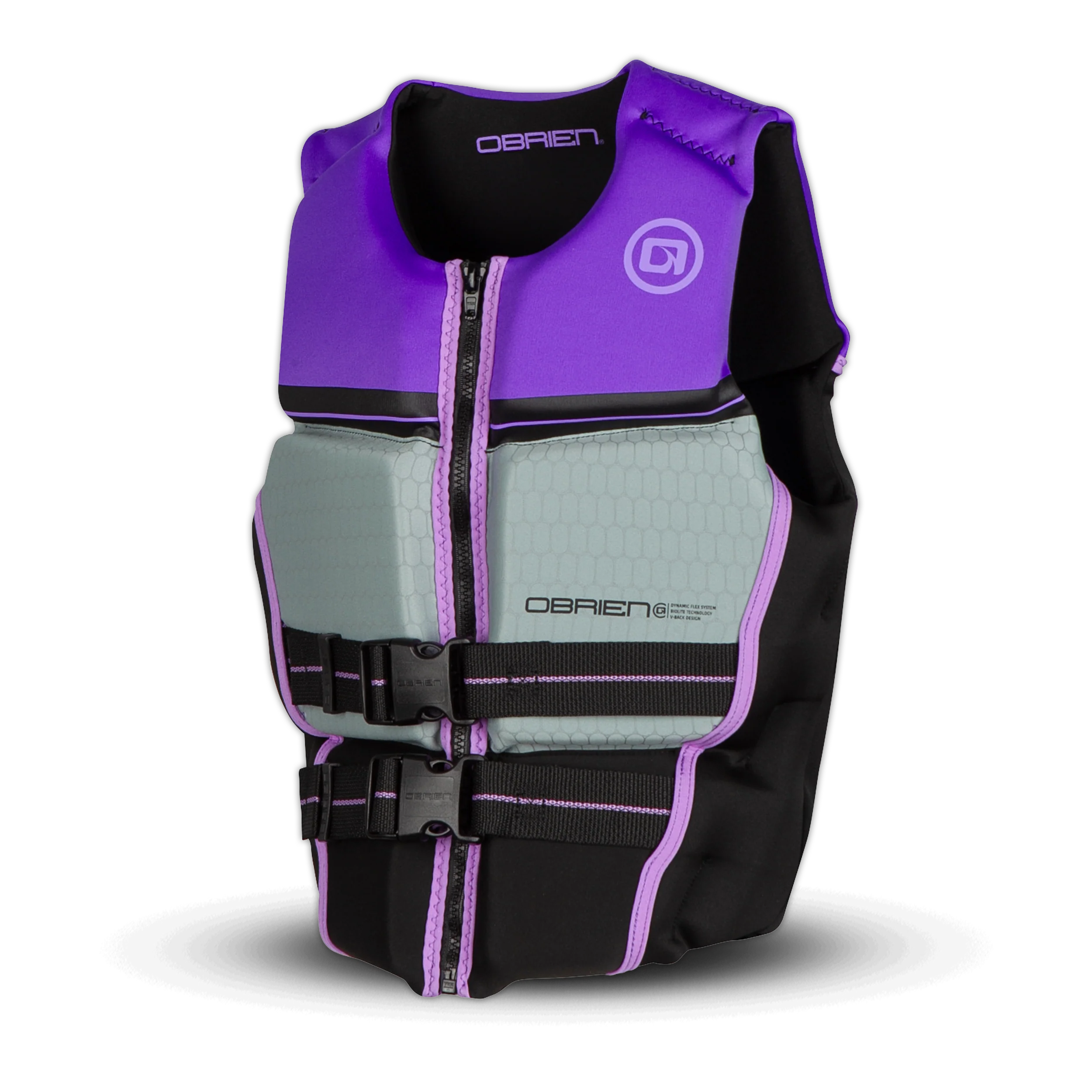 O'Brien Junior V-Back Life Jacket - Purple/Gray - Image 2