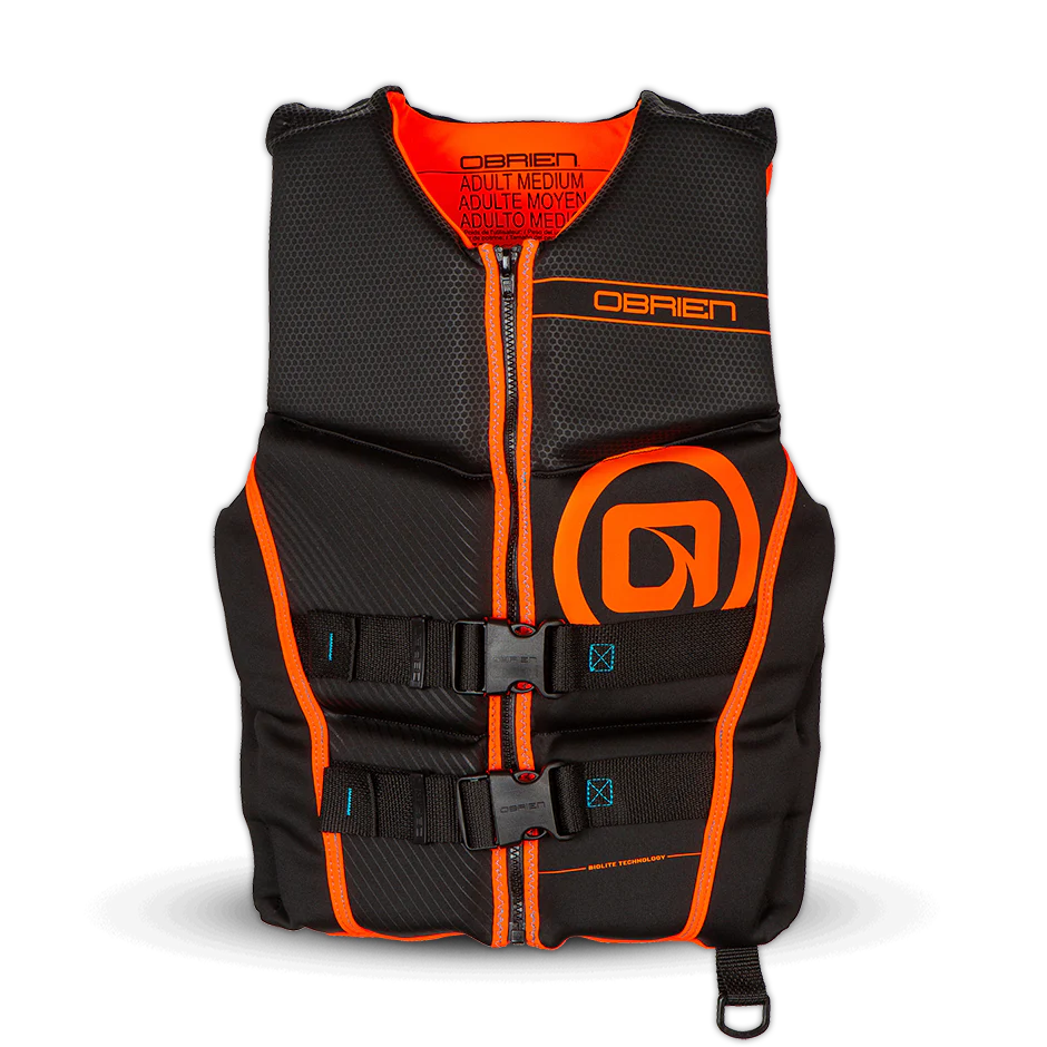 O'Brien Men's Flex V-Back Life Jacket - Black/Orange