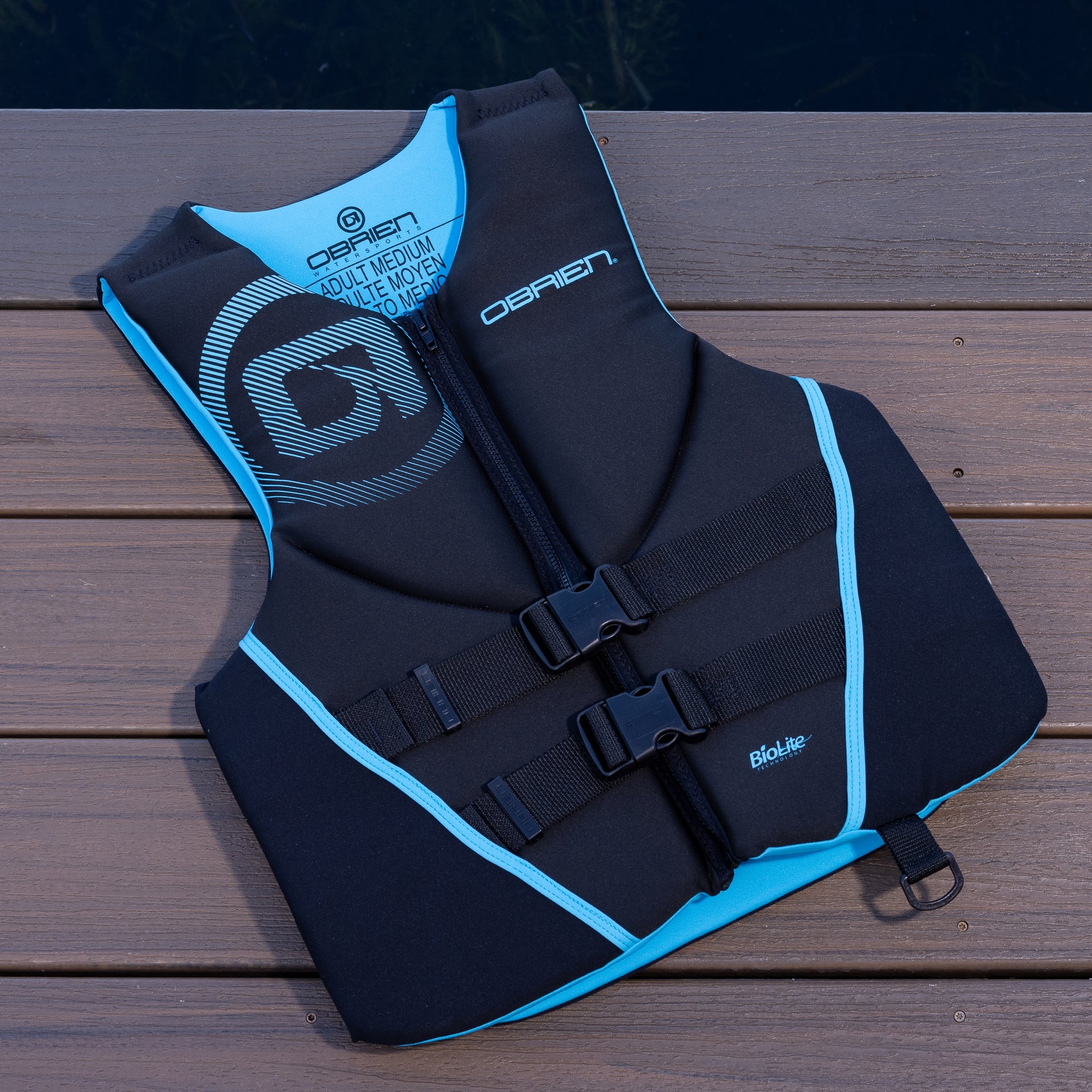 O'Brien Men's Traditional RS Life Jacket - Cyan - Image 2