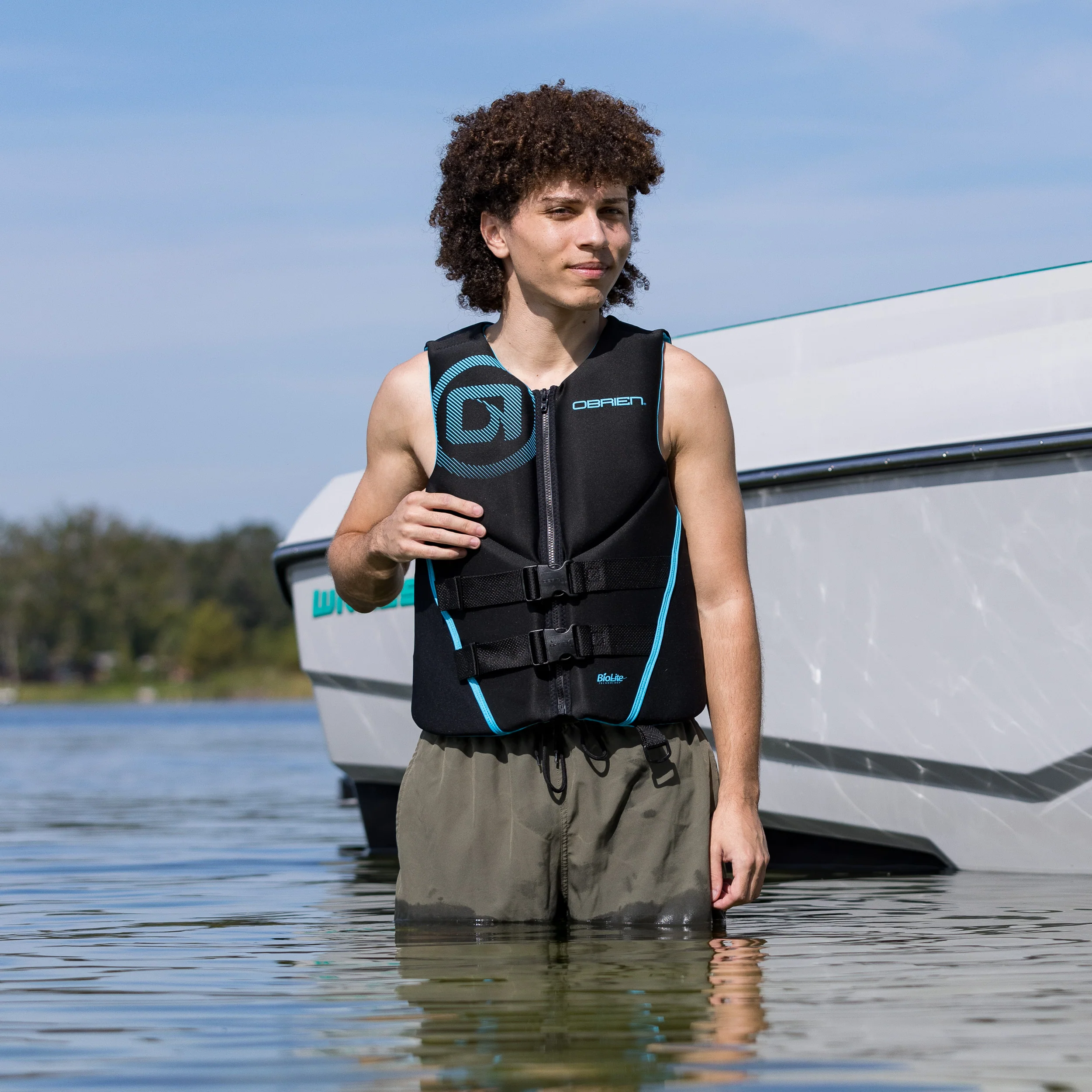 O'Brien Men's Traditional RS Life Jacket - Cyan - Image 4