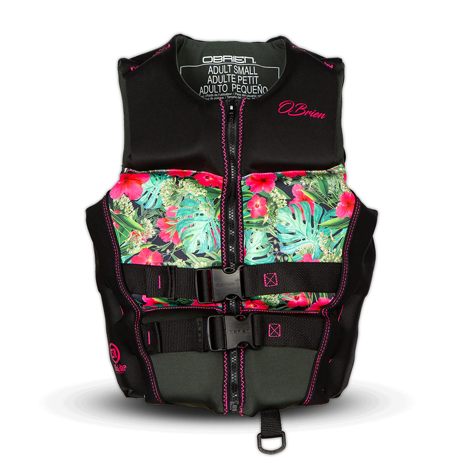 O'Brien Women's V-Back Life Jacket - Pink Floral
