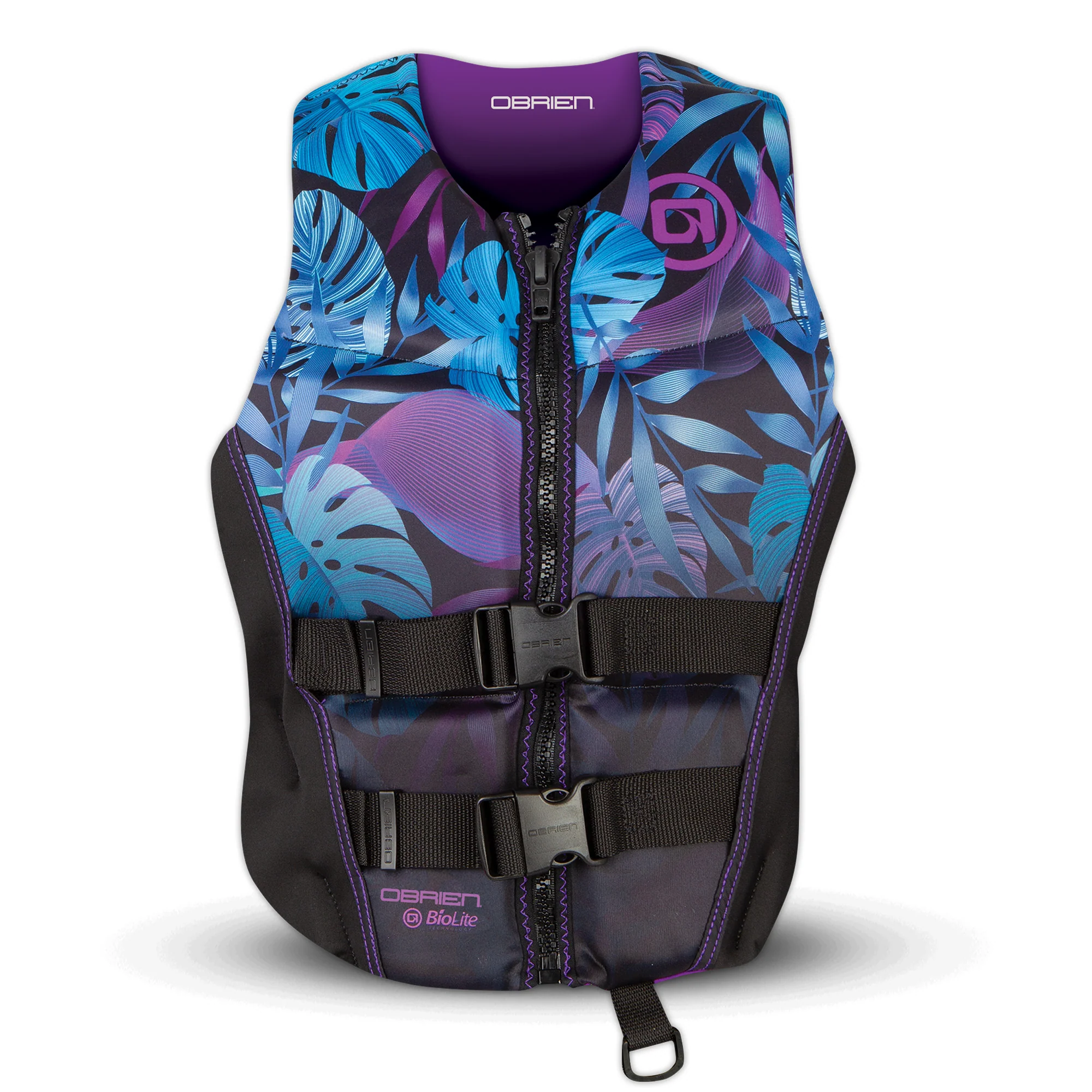 O'Brien Women's V-Back Life Jacket - Purple Floral