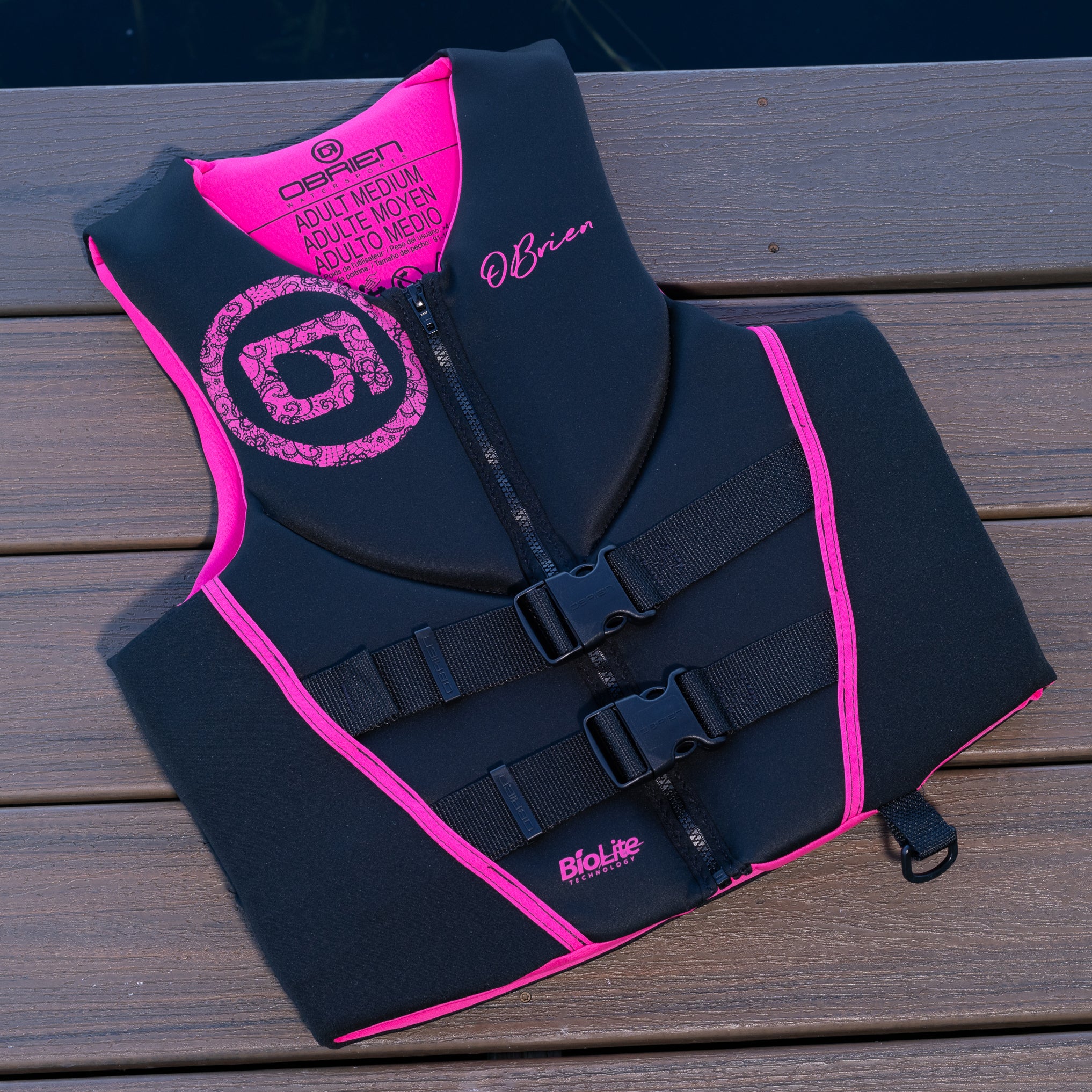 O'Brien Women's Traditional Life Jacket - Pink - Image 3